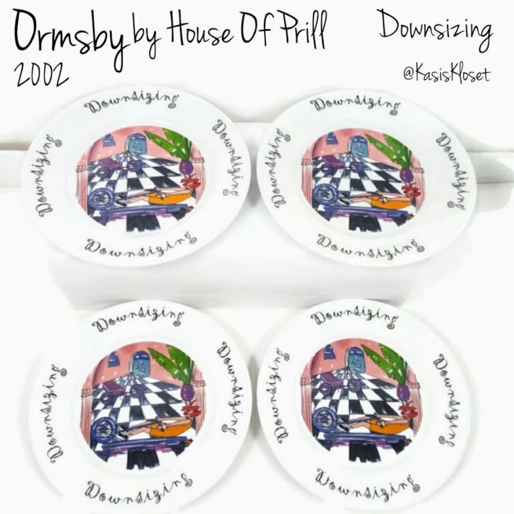 Anne Ormsby House Of Prill 7 1/2" Plates Set Of 4